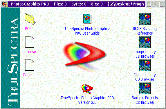  - screenshot della cartella del TrueSpectra Photo>Graphics PRO - 